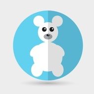 Teddy Bear Toy - Vector icon isolated N2