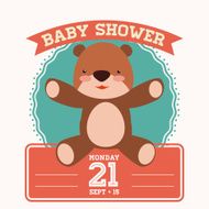 Baby shower card design N3