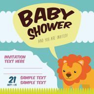 Baby shower card design N6