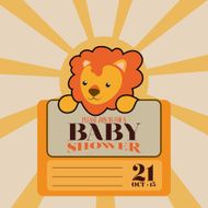 Baby shower card design N7