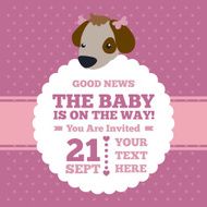 Baby shower card design N9