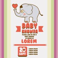 Baby shower card design N12