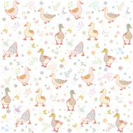 ducks seamless background