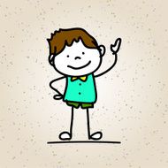 hand drawing happy kids N9