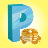 P Pancake icon great for any use Vector EPS10