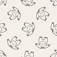 baby clothes doodle seamless pattern background N4
