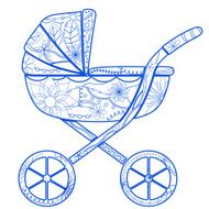Boy baby carriage