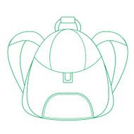 schoolbag vector icon backpack N2