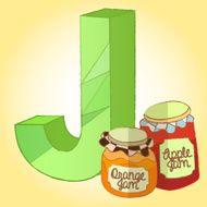 Alphabet and Jam icon great for any use Vector EPS10