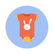 flat design cute baby vector icon N6