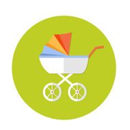 flat design cute baby vector icon N8