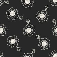 baby rattle doodle seamless pattern background