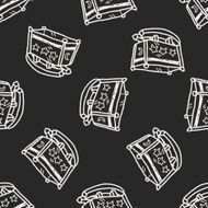baby bed doodle seamless pattern background