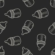 baby milk doodle seamless pattern background N2