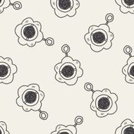 baby rattle doodle seamless pattern background N3
