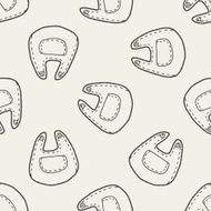 Doodle Baby Aprons seamless pattern background