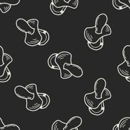 pacifier doodle seamless pattern background N2