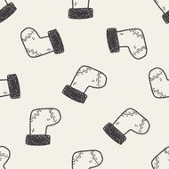 doodle sock seamless pattern background