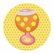 Baby rattle theme elements N38
