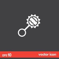 baby rattle vector icon