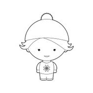Coloring book - girl