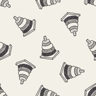 pyramid toy doodle seamless pattern background