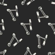 scooter doodle seamless pattern background N2