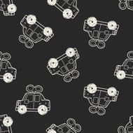 toy car doodle seamless pattern background N2