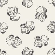 toy cart doodle seamless pattern background