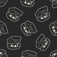 toy phone doodle seamless pattern background N2