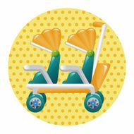 Baby carriages theme elements N43