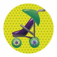 Baby carriages theme elements N44