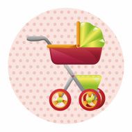 Baby carriages theme elements N45