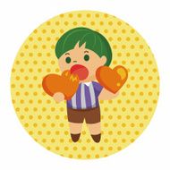 little kid with heart theme elements N40
