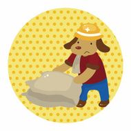 animal dog worker cartoon theme elements N13