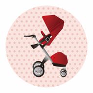 Baby carriages theme elements N49