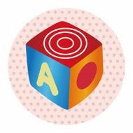 baby toy dice theme elements N3
