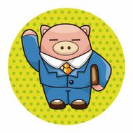 animal worker cartoon theme elements N40