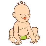 newborn little baby smiling