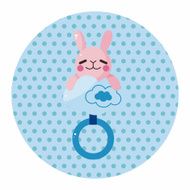 Baby rattle theme elements N41