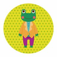 animal frog worker cartoon theme elements N5