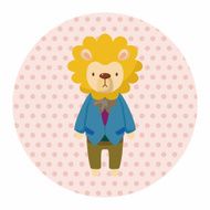 animal lion worker cartoon theme elements N5