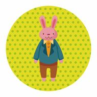 animal rabbit worker cartoon theme elements N12