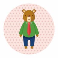 animal bear worker cartoon theme elements N18