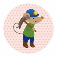 animal mouse worker cartoon theme elements N3