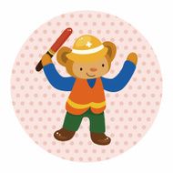 animal monkey worker cartoon theme elements N10