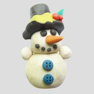 Icon of plasticine snowman