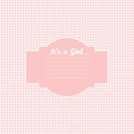 Baby girl shower card Arrival card