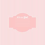 Baby girl shower card Arrival card N2
