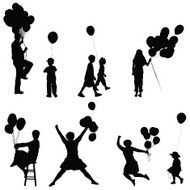 People with balloons